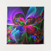 Modernes Abstraktes Blumenmuster Red Blue #12 Wandteppich (Vorderseite (Horizontal))