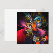 Modernes Abstraktes Blumenmuster Red Blue #13 (Vorne/Hinten)