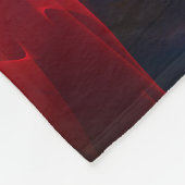 Modernes Abstraktes Blumenmuster Red Blue #13 Fleecedecke (Ecke)