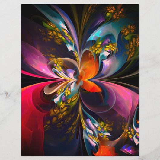Modernes Abstraktes Blumenmuster Red Blue #13 Flyer (Vorne)