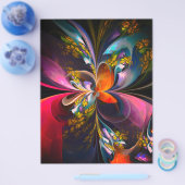 Modernes Abstraktes Blumenmuster Red Blue #13 Flyer (Einzeln)