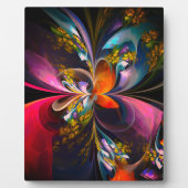 Modernes Abstraktes Blumenmuster Red Blue #13 Fotoplatte (Vorderseite)