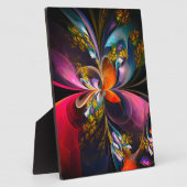 Modernes Abstraktes Blumenmuster Red Blue #13 Fotoplatte (Seite)