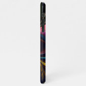 Modernes Abstraktes Blumenmuster Red Blue #13 iPhone Hülle (Linke Seite)