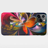 Modernes Abstraktes Blumenmuster Red Blue #13 iPhone Hülle (Rückseite (Horizontal))