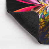 Modernes Abstraktes Blumenmuster Red Blue #13 Mousepad (Ecke)