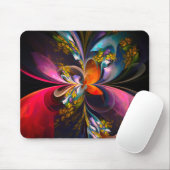 Modernes Abstraktes Blumenmuster Red Blue #13 Mousepad (Mit Mouse)