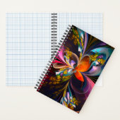 Modernes Abstraktes Blumenmuster Red Blue #13 Notizblock (Innen)