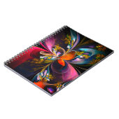 Modernes Abstraktes Blumenmuster Red Blue #13 Notizblock (Linke Seite)