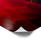 Modernes Abstraktes Blumenmuster Red Blue #13 Poster (Ecke)