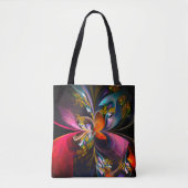 Modernes Abstraktes Blumenmuster Red Blue #13 Tasche (Vorderseite)
