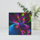 Modernes Abstraktes Blumenmuster Red Blue #15 (Stehend Vorderseite)