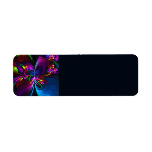 Modernes Abstraktes Blumenmuster Red Blue #15