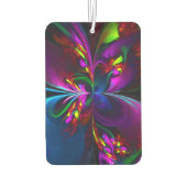 Modernes Abstraktes Blumenmuster Red Blue #15 Autolufterfrischer (Rückseite)