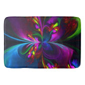 Modernes Abstraktes Blumenmuster Red Blue #15 Badematte (Vorderseite)