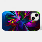 Modernes Abstraktes Blumenmuster Red Blue #15 Case-Mate iPhone Hülle (Rückseite (Horizontal))