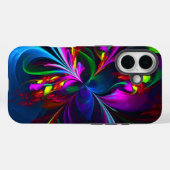 Modernes Abstraktes Blumenmuster Red Blue #15 Case-Mate iPhone Hülle (Rückseite (Horizontal))