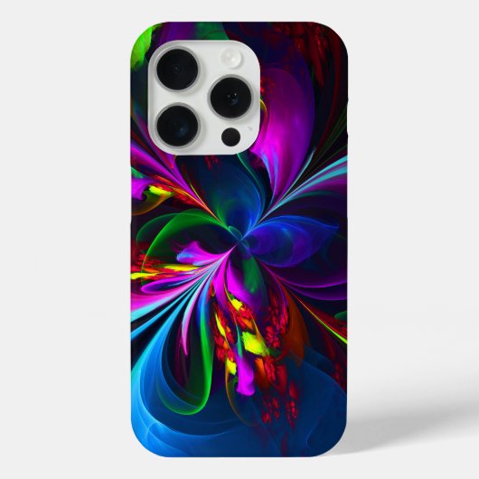 Modernes Abstraktes Blumenmuster Red Blue #15 Case-Mate iPhone Hülle (Rückseite)