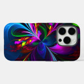 Modernes Abstraktes Blumenmuster Red Blue #15 Case-Mate iPhone Hülle (Rückseite (Horizontal))