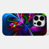 Modernes Abstraktes Blumenmuster Red Blue #15 Case-Mate iPhone Hülle (Rückseite (Horizontal))