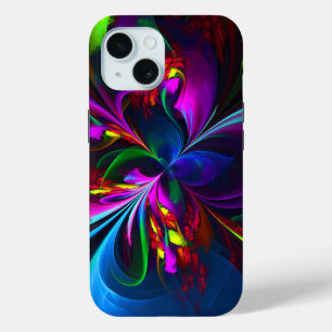 Modernes Abstraktes Blumenmuster Red Blue #15 Case-Mate iPhone Hülle