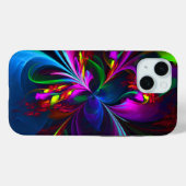 Modernes Abstraktes Blumenmuster Red Blue #15 Case-Mate iPhone Hülle (Rückseite (Horizontal))