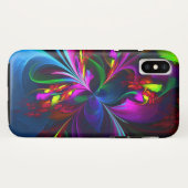 Modernes Abstraktes Blumenmuster Red Blue #15 Case-Mate iPhone Hülle (Rückseite (Horizontal))