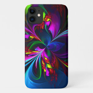 Modernes Abstraktes Blumenmuster Red Blue #15 Case-Mate iPhone Hülle
