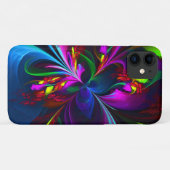 Modernes Abstraktes Blumenmuster Red Blue #15 Case-Mate iPhone Hülle (Rückseite (Horizontal))