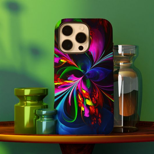 Modernes Abstraktes Blumenmuster Red Blue #15 Case-Mate iPhone Hülle