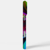 Modernes Abstraktes Blumenmuster Red Blue #15 Case-Mate iPhone Hülle (Rückseite / Rechts)