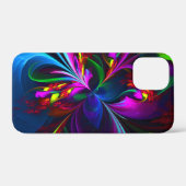 Modernes Abstraktes Blumenmuster Red Blue #15 Case-Mate iPhone Hülle (Rückseite (Horizontal))