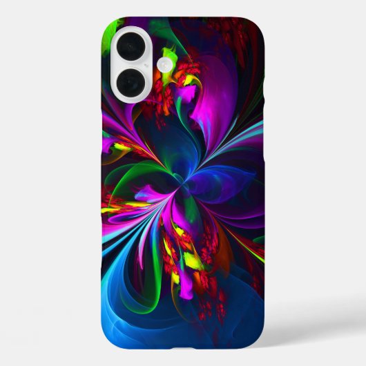 Modernes Abstraktes Blumenmuster Red Blue #15 Case-Mate iPhone Hülle (Rückseite)