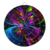 Modernes Abstraktes Blumenmuster Red Blue #15 Dartscheibe (vorne)