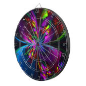 Modernes Abstraktes Blumenmuster Red Blue #15 Dartscheibe (Vorderseite rechts)