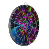 Modernes Abstraktes Blumenmuster Red Blue #15 Dartscheibe (Vorderseite Links)