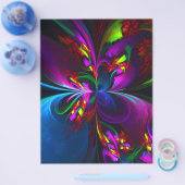 Modernes Abstraktes Blumenmuster Red Blue #15 Flyer (Einzeln)