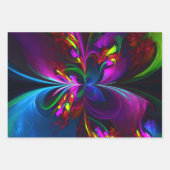 Modernes Abstraktes Blumenmuster Red Blue #15 Geschenkpapier Set (Vorderseite 2)