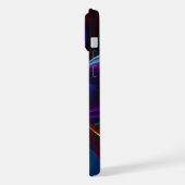 Modernes Abstraktes Blumenmuster Red Blue #15 iPhone Hülle (Linke Seite)