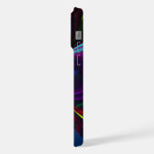 Modernes Abstraktes Blumenmuster Red Blue #15 iPhone Hülle (Linke Seite)