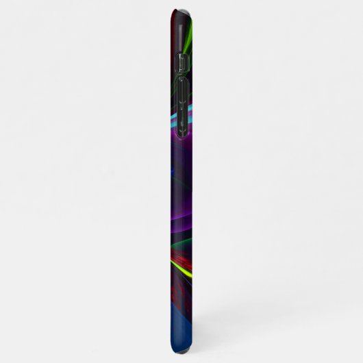 Modernes Abstraktes Blumenmuster Red Blue #15 iPhone Hülle (Linke Seite)