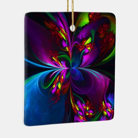 Modernes Abstraktes Blumenmuster Red Blue #15 Keramikornament (Rechts)