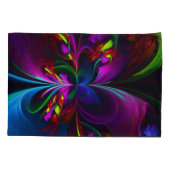 Modernes Abstraktes Blumenmuster Red Blue #15 Kissenbezug (Rückseite)