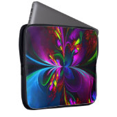 Modernes Abstraktes Blumenmuster Red Blue #15 Laptopschutzhülle (Vorne Rechts)