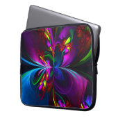 Modernes Abstraktes Blumenmuster Red Blue #15 Laptopschutzhülle (Vorderseite Links)