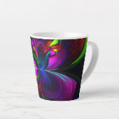 Modernes Abstraktes Blumenmuster Red Blue #15 Milchtasse (Rechte Ecke)