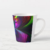 Modernes Abstraktes Blumenmuster Red Blue #15 Milchtasse (Rechts)