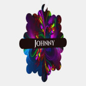 Modernes Abstraktes Blumenmuster Red Blue #15 Ornament Karte (Rechts)