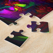 Modernes Abstraktes Blumenmuster Red Blue #15 Puzzle (Seite)