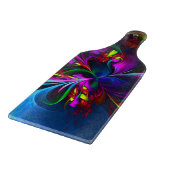 Modernes Abstraktes Blumenmuster Red Blue #15 Schneidebrett (Ecke)